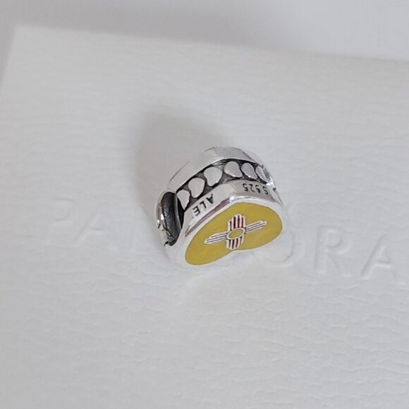 Pandora New Mexico Flag Exclusive Heart Charm Bead with box - Picture 6 of 8